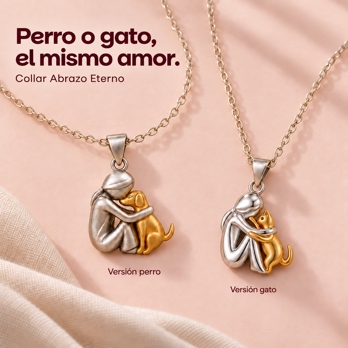 Elige tu collar Abrazo Eterno: perro o gato